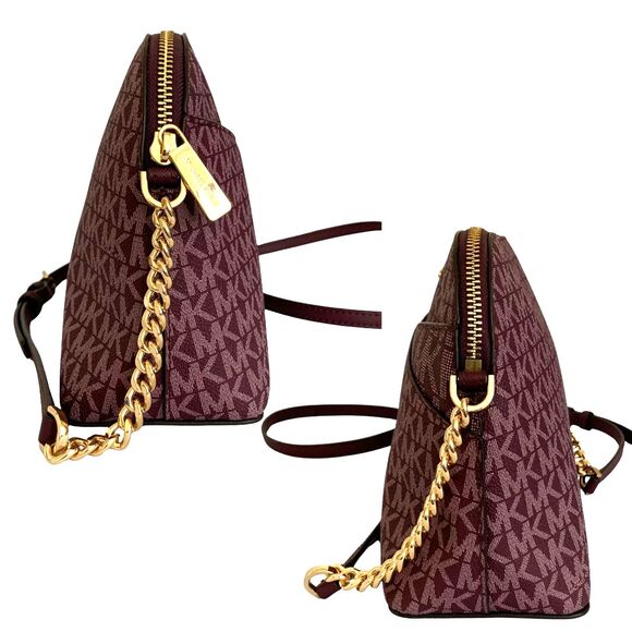 Michael Kors Jet Set Burgundy/Purple Crossbody Bag Coated canvas - Picture 2 of 12
